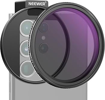 Amazon | NEEWER 67mm クリップオン 可変ND2-ND32スマホレンズ